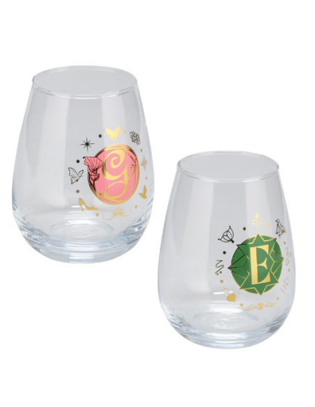 Set de 2 vasos de cristal