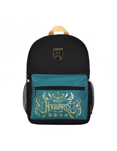 Mochila casual Back to Hogwarts negra y azulado