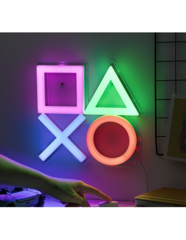 Lámpara LED estilo neón Playstation para pared