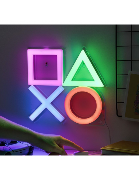 Lámpara LED estilo neón Playstation para pared