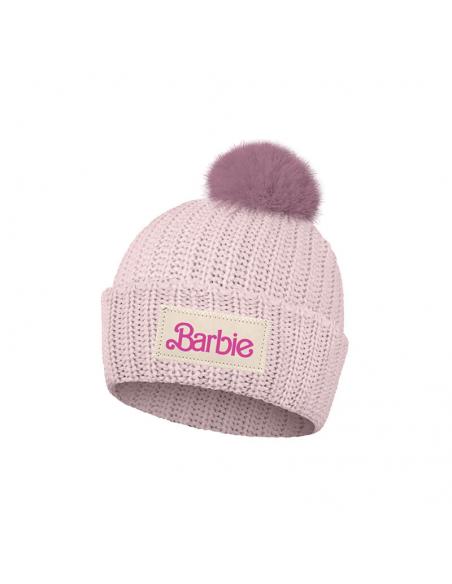 Gorro con pompón logo Barbie rosa Talla única (56-58 cm)