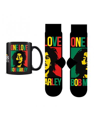 Set regalo con taza y calcetines Bob Marley 315 ml y TU 36-41