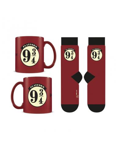 Set regalo con taza y calcetines Harry Potter plataforma (9 3/4) 315 ml y TU 36-41