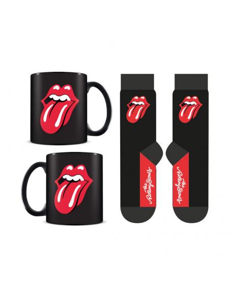 Set regalo con taza y calcetines Rolling Stones Lengua 315 ml y TU 36-41