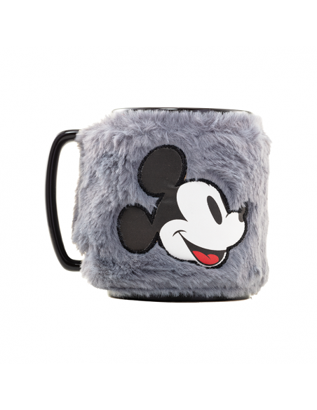 Taza con funda de peluche Mickey Mouse 440 ml