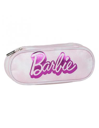 Estuche Portatodo Logo Barbie washed out rosa ovalado 22,5 cm