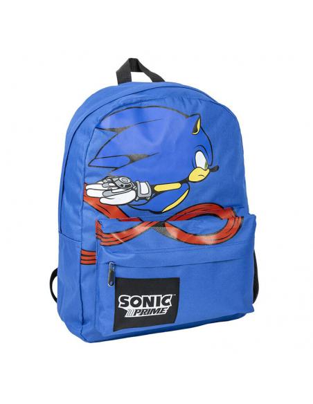 Mochila grande Sonic Prime detalles rojos 42 cm