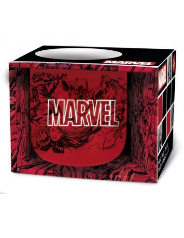 Taza de desayuno Ilustración Cómic Marvel (rojo) 400 ml