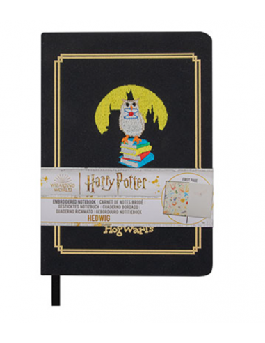 ▷ CUADERNO BORDADO PREMIUM HEDWIG DE HARRY POTTER by Pequeños Gigantes