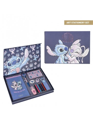 ▷ SET PAPELERÍA PREMIUM STITCH Y ANGEL DISNEY by Pequeños Gigantes