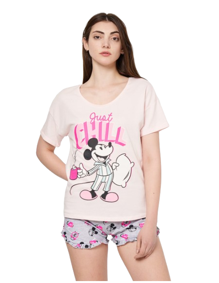 Pijama Mickey Rosa Talla XL