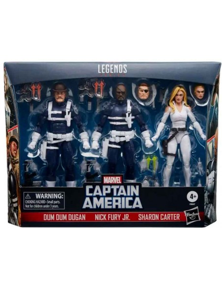 Figura Legends Series Dum dum dugan, Nick Furia y Sharon Carter