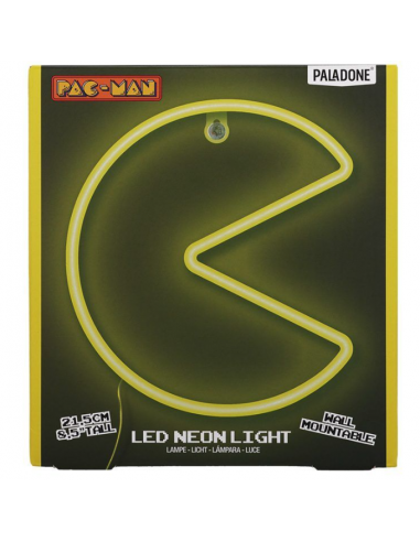 Lámpara LED estilo neón Pac-Man para pared