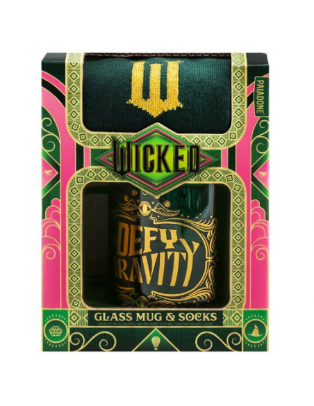 Set de Taza de cristal y Calcetines Wicked Elphaba