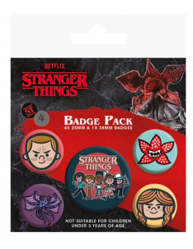 Paquete de insignias Stranger Things