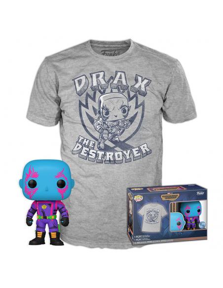 Pop! & Tee Set Drax (Black Light) XL