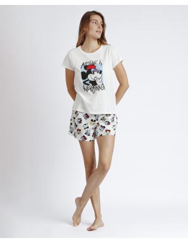 DISNEY Pijama Manga Corta Attitude is Everything para Mujer