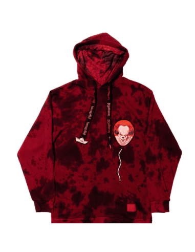 Sudadera unisex con capucha cara de Pennywise en globo L