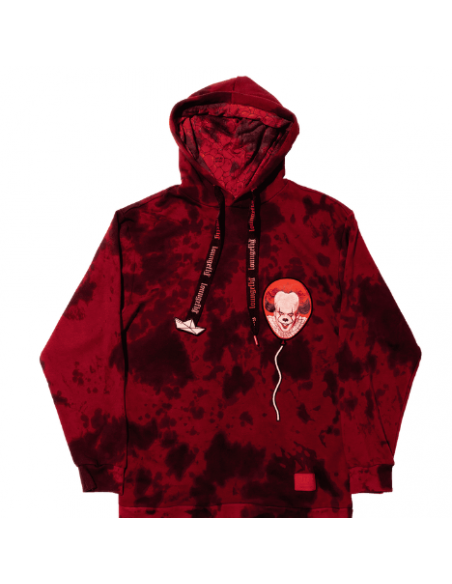 Sudadera unisex con capucha cara de Pennywise en globo L