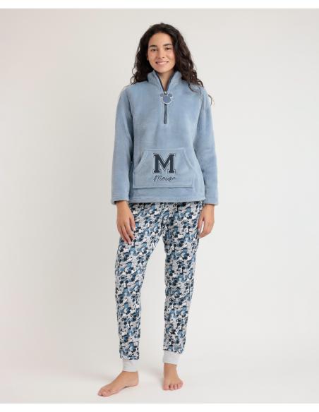 DISNEY Sudadera Manga Larga Calentita Mickey Jeans para Mujer