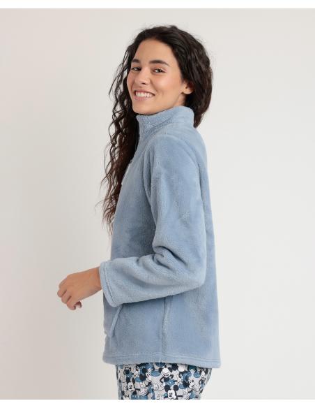 DISNEY Sudadera Manga Larga Calentita Mickey Jeans para Mujer