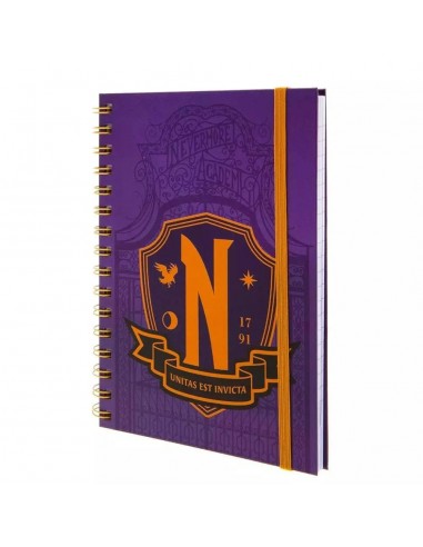 Cuaderno de espiral A5 Escudo Nevermore - Wednesday