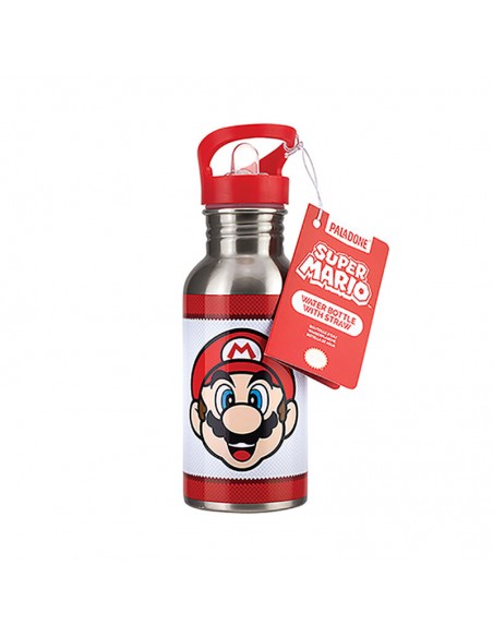 Botella metálica con pajita Super Mario 500 ml