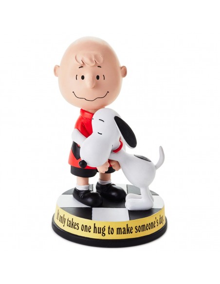 Figura Charlie Brown y Snoopy abrazo