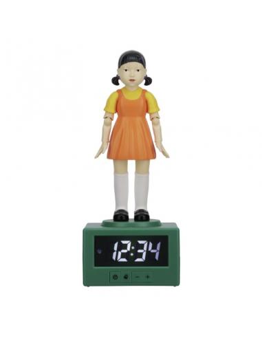 Reloj Despertador muñeca Young-hee (Juego del Calamar) 26 cm